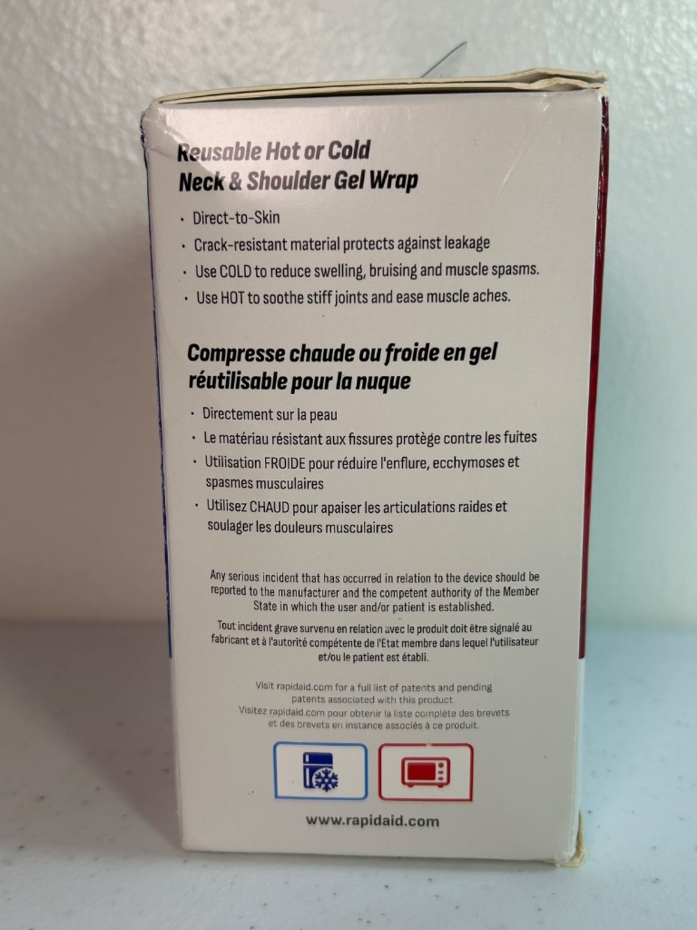 Rapid Relief Reusable Neck & Shoulder Gel Wrap - Hot/Cold Therapy with Strap - Picture 13 of 13